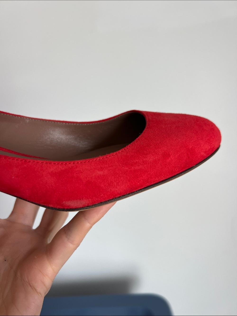 Tabitha Simmons red suede block low heels with ribbon wrap around ankle bows 38 - Picture 13 of 16